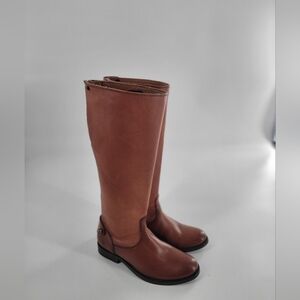 Frye Size 5.5 Melissa Button Back Zip Cognac Boots‎